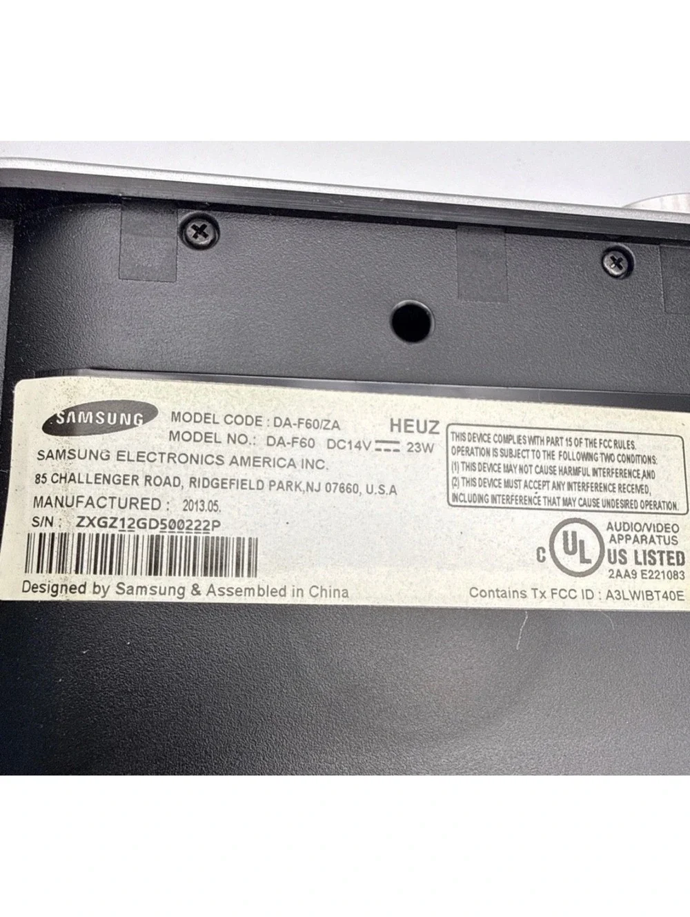 Samsung  DA-F60 Black Wireless Speaker with Charger
